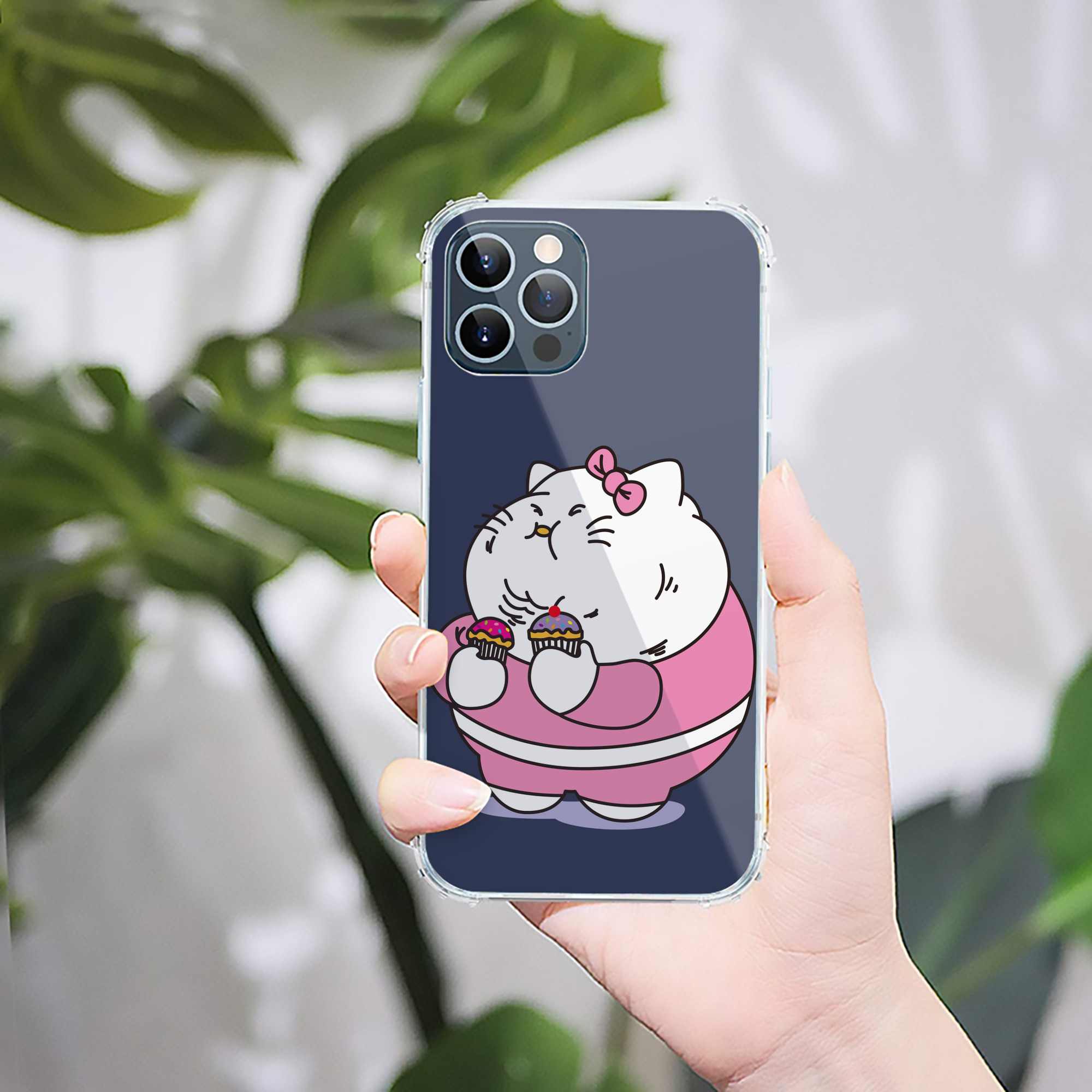 （画像用） Hello Kitty ハローキティ 【iPhone 12シリーズ対応】透明スマホケース（クリアソフトケース）